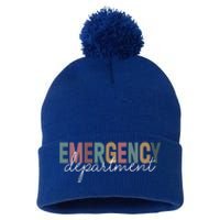 Emergency Departt Emergency Room Healthcare Nursing Nurse Gift Pom Pom 12in Knit Beanie