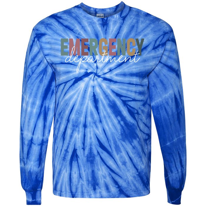 Emergency Departt Emergency Room Healthcare Nursing Nurse Gift Tie-Dye Long Sleeve Shirt