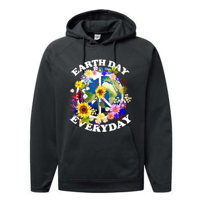 Earth Day Everyday Protect Our Planet Environmentalist Performance Fleece Hoodie