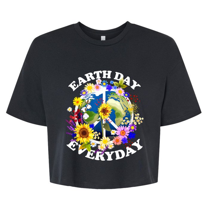 Earth Day Everyday Protect Our Planet Environmentalist Bella+Canvas Jersey Crop Tee