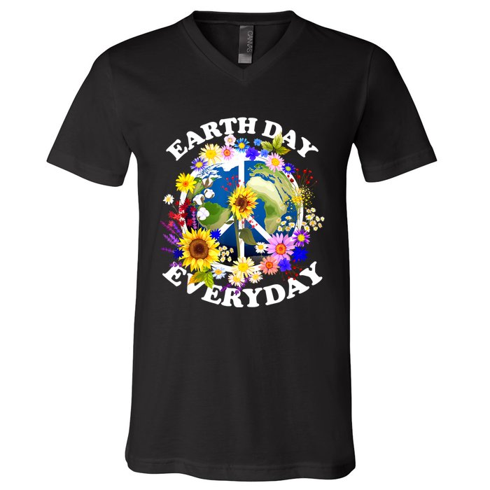 Earth Day Everyday Protect Our Planet Environmentalist V-Neck T-Shirt