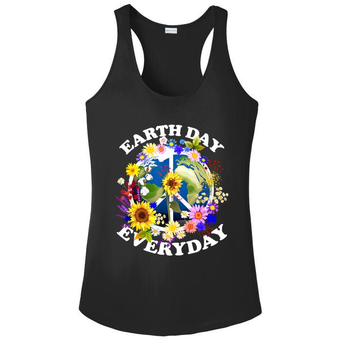 Earth Day Everyday Protect Our Planet Environmentalist Ladies PosiCharge Competitor Racerback Tank