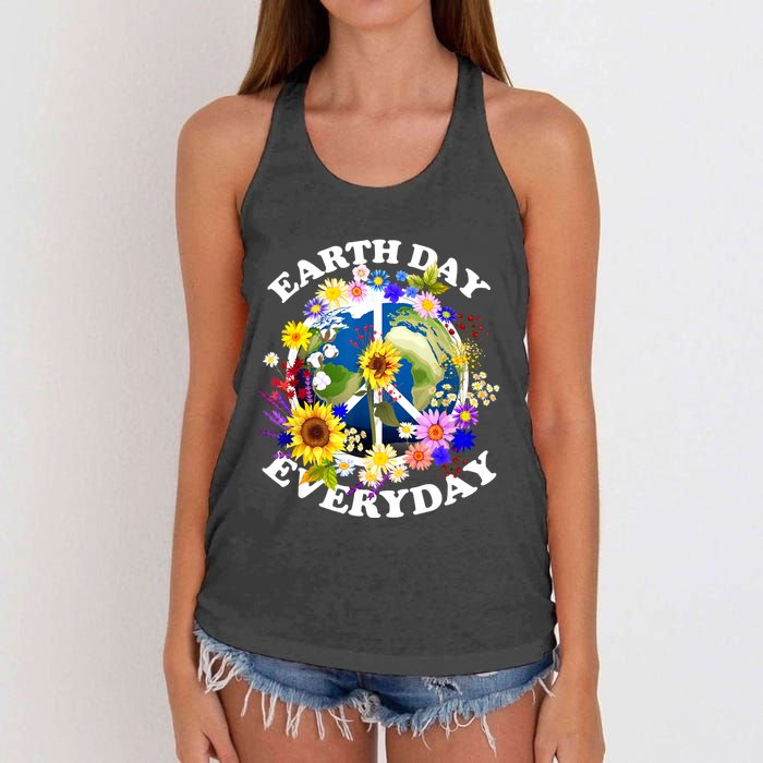 Earth Day Everyday Protect Our Planet Environmentalist Women's Knotted Racerback Tank