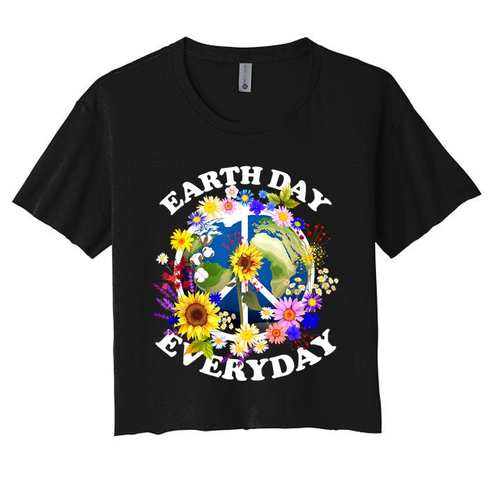 Earth Day Everyday Protect Our Planet Environmentalist Women's Crop Top Tee