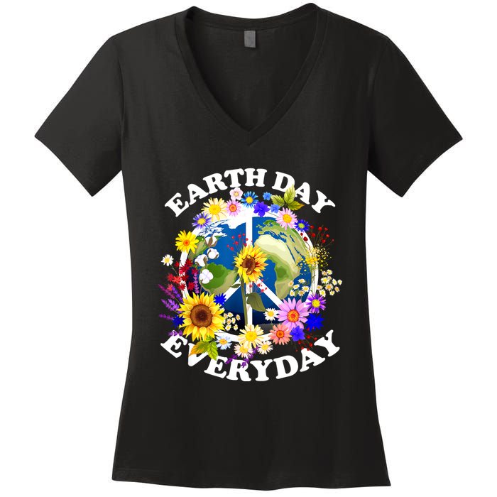 Earth Day Everyday Protect Our Planet Environmentalist Women's V-Neck T-Shirt