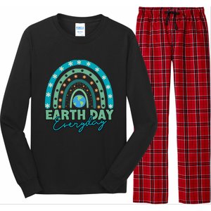 Earth Day Every Day Gift Earth Day Planet Everyday Rainbow Gift Long Sleeve Pajama Set