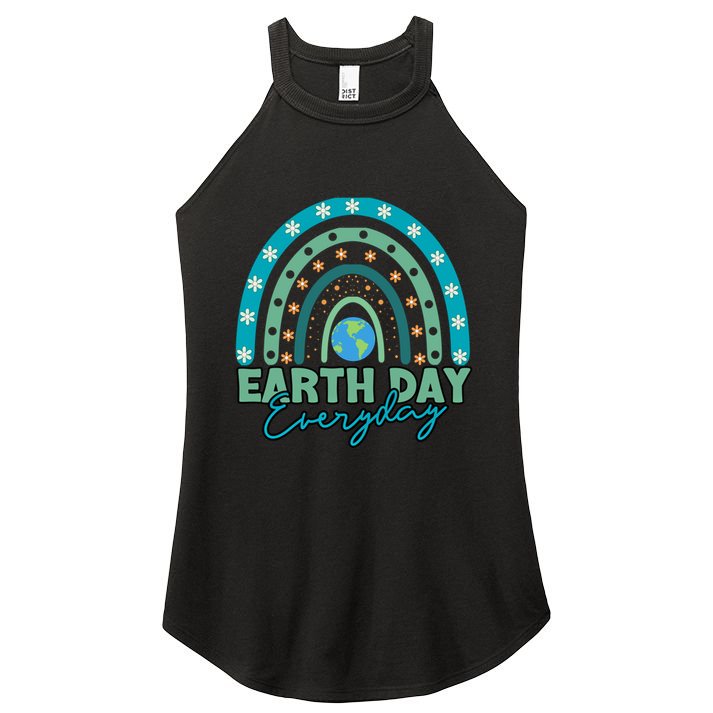 Earth Day Every Day Gift Earth Day Planet Everyday Rainbow Gift Women's Perfect Tri Rocker Tank