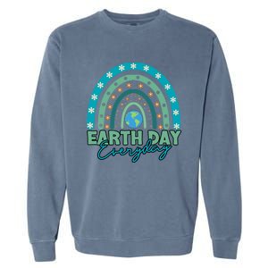 Earth Day Every Day Gift Earth Day Planet Everyday Rainbow Gift Garment-Dyed Sweatshirt