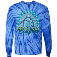 Earth Day Every Day Gift Earth Day Planet Everyday Rainbow Gift Tie-Dye Long Sleeve Shirt