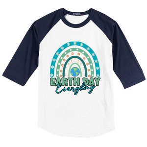 Earth Day Every Day Gift Earth Day Planet Everyday Rainbow Gift Baseball Sleeve Shirt