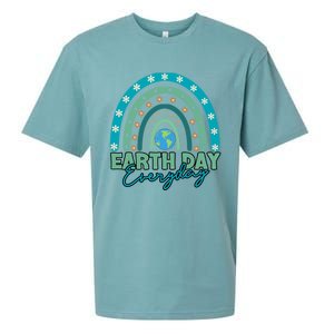 Earth Day Every Day Gift Earth Day Planet Everyday Rainbow Gift Sueded Cloud Jersey T-Shirt