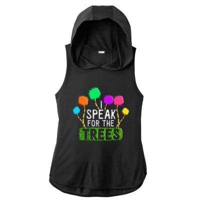 EARTH DAY EVERY DAY Trees Make The Earth Green Again Ladies PosiCharge Tri-Blend Wicking Draft Hoodie Tank