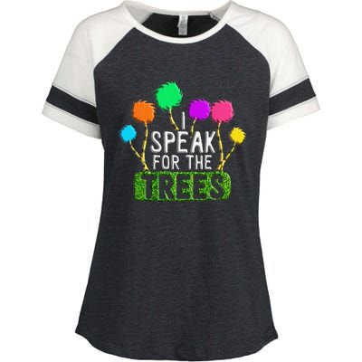 EARTH DAY EVERY DAY Trees Make The Earth Green Again Enza Ladies Jersey Colorblock Tee