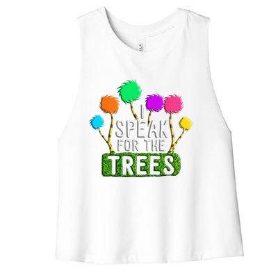 EARTH DAY EVERY DAY Trees Make The Earth Green Again Women's Racerback Cropped Tank