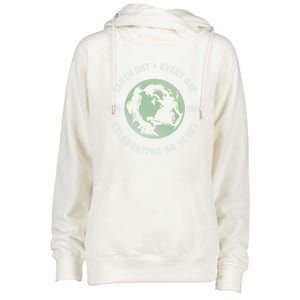 Earth Day Every Day Gift Grunge 50th Anniversary Earth Day Gift Funny Gift Womens Funnel Neck Pullover Hood