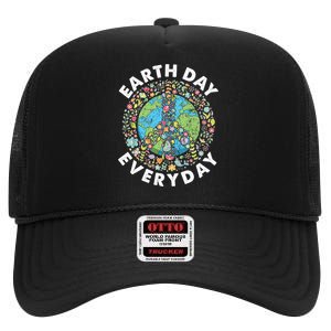 Earth Day Everyday Earth Day Climate Change & Earth Day High Crown Mesh Back Trucker Hat