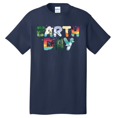 Earth Day Elements Nature Global Warming Tall T-Shirt