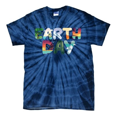 Earth Day Elements Nature Global Warming Tie-Dye T-Shirt