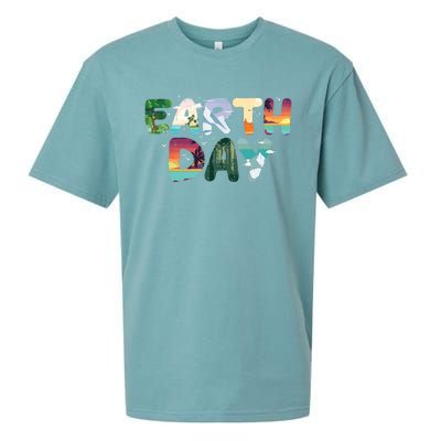 Earth Day Elements Nature Global Warming Sueded Cloud Jersey T-Shirt