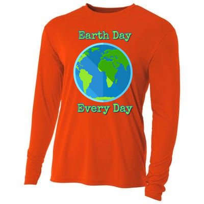 Earth Day Every Day Cute Gift Cooling Performance Long Sleeve Crew