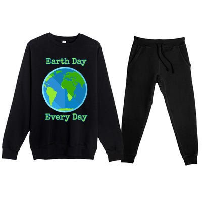 Earth Day Every Day Cute Gift Premium Crewneck Sweatsuit Set