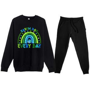 Earth Day Everyday S.hirt Earth Day Rainbow Save The Planet Premium Crewneck Sweatsuit Set