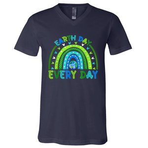 Earth Day Everyday S.hirt Earth Day Rainbow Save The Planet V-Neck T-Shirt