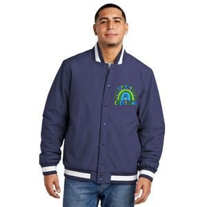 Earth Day Everyday S.hirt Earth Day Rainbow Save The Planet Insulated Varsity Jacket