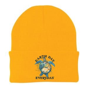 Earth Day Everyday Watercolor Sea Turtle Earth Knit Cap Winter Beanie