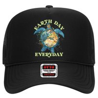 Earth Day Everyday Watercolor Sea Turtle Earth Trucker Hat