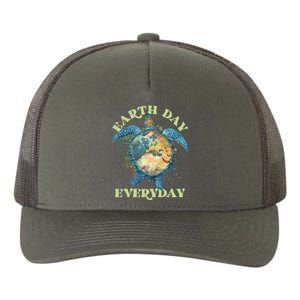 Earth Day Everyday Watercolor Sea Turtle Earth Yupoong Adult 5-Panel Trucker Hat