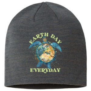 Earth Day Everyday Watercolor Sea Turtle Earth Sustainable Beanie