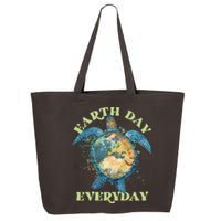 Earth Day Everyday Watercolor Sea Turtle Earth 25L Jumbo Tote