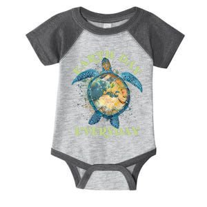 Earth Day Everyday Watercolor Sea Turtle Earth Infant Baby Jersey Bodysuit