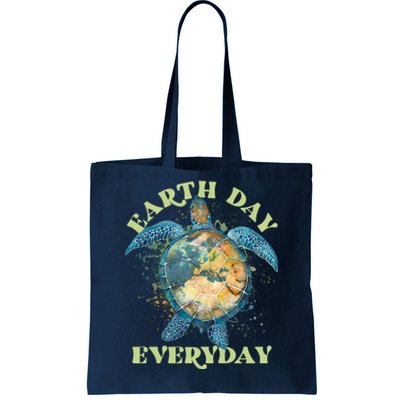 Earth Day Everyday Watercolor Sea Turtle Earth Tote Bag