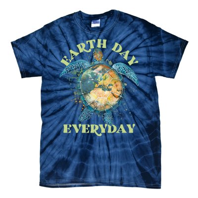 Earth Day Everyday Watercolor Sea Turtle Earth Tie-Dye T-Shirt