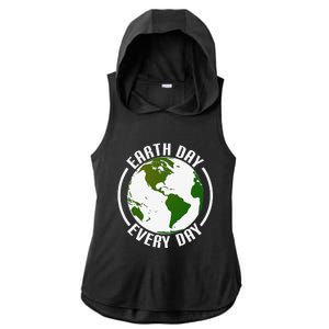 Earth Day Every Day Ladies PosiCharge Tri-Blend Wicking Draft Hoodie Tank