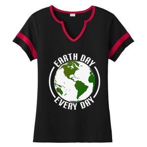 Earth Day Every Day Ladies Halftime Notch Neck Tee