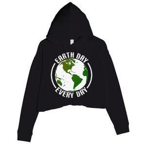 Earth Day Every Day Crop Fleece Hoodie