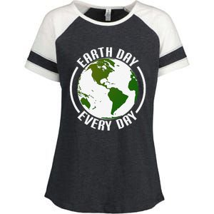 Earth Day Every Day Enza Ladies Jersey Colorblock Tee