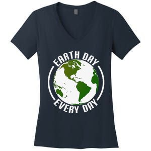 Earth Day Every Day Women's V-Neck T-Shirt