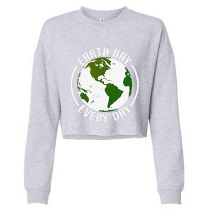 Earth Day Every Day Cropped Pullover Crew