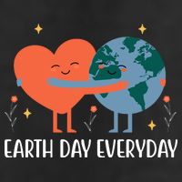 Earth Day Everyday Cute Heart 7 Panel Mesh Trucker Snapback Hat