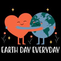 Earth Day Everyday Cute Heart Tie-Dye T-Shirt