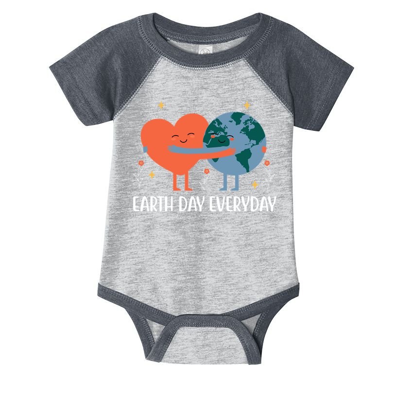 Earth Day Everyday Cute Heart Infant Baby Jersey Bodysuit