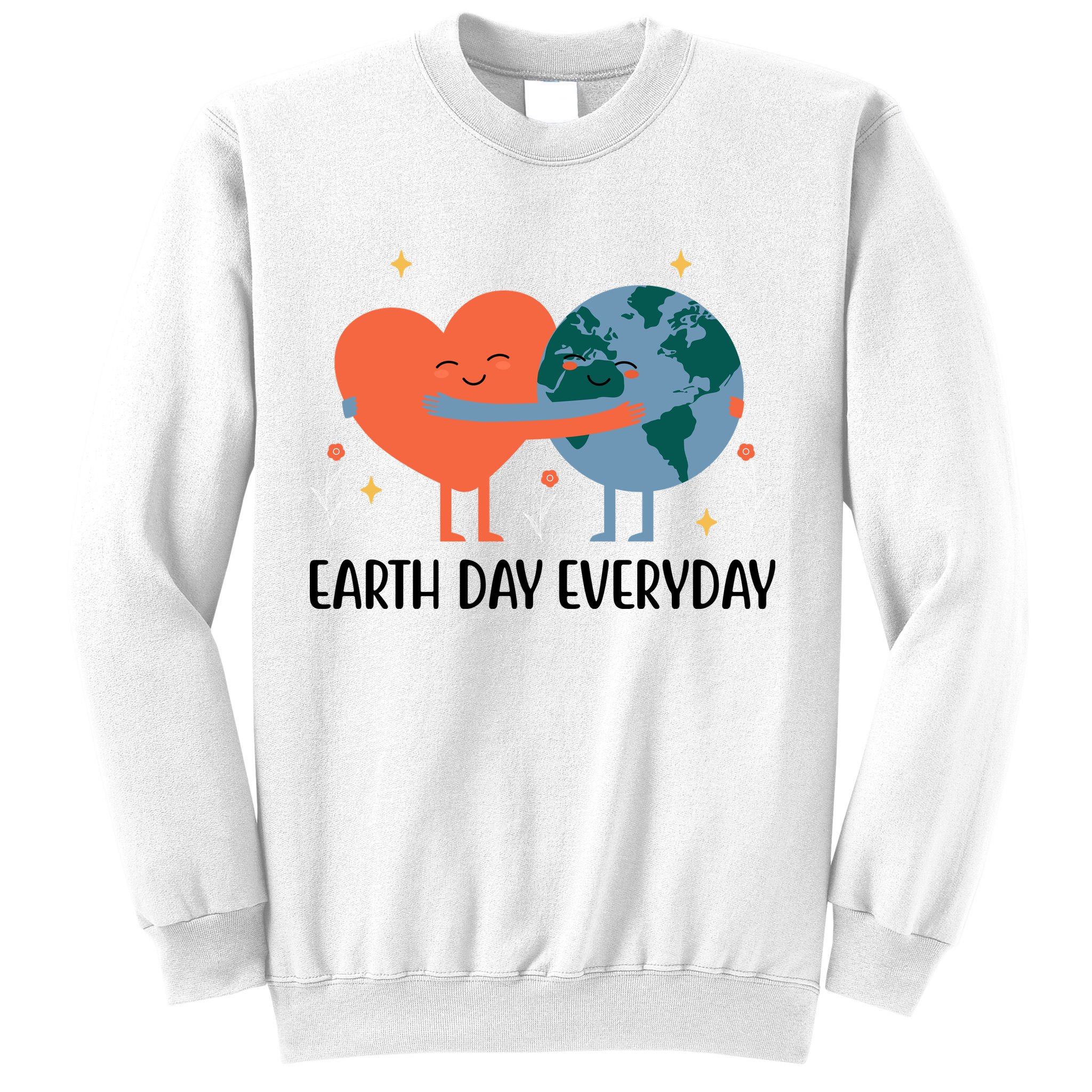Earth Day Everyday Cute Heart Sweatshirt