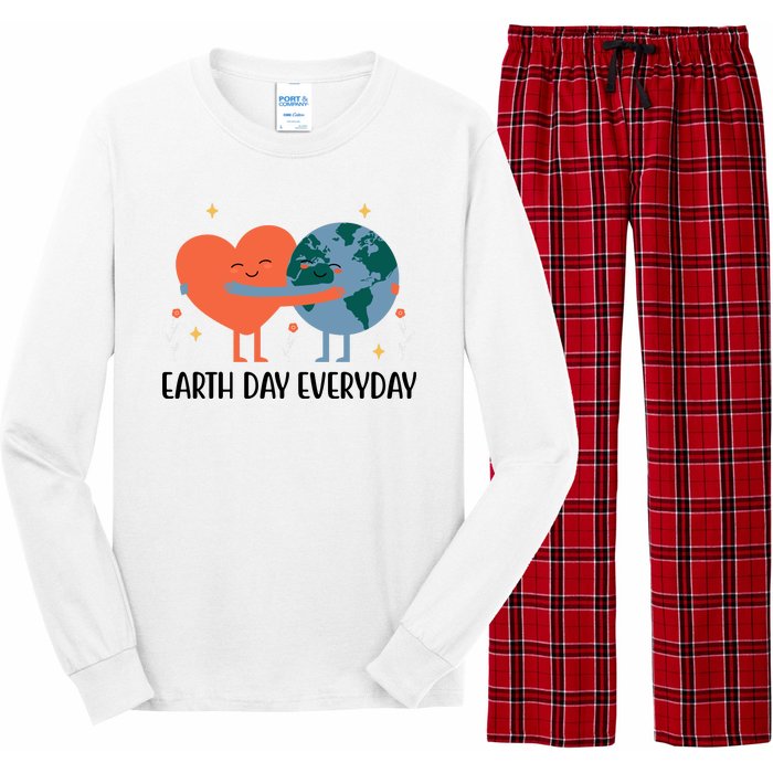 Earth Day Everyday Cute Heart Long Sleeve Pajama Set