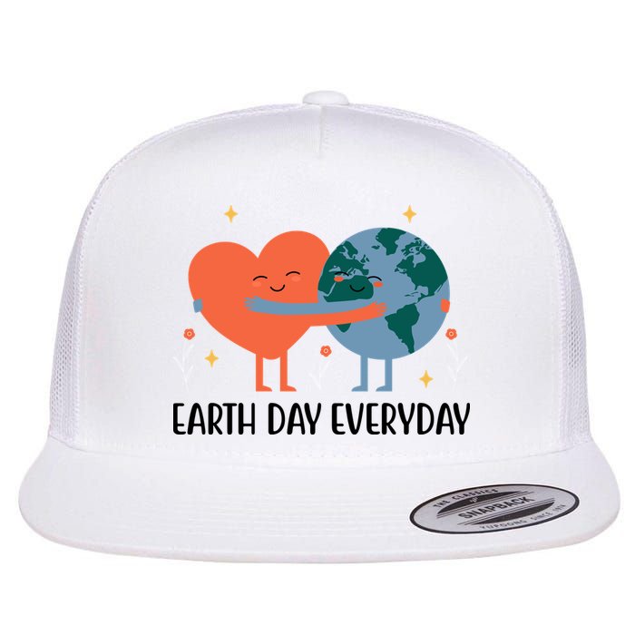 Earth Day Everyday Cute Heart Flatbill Hat