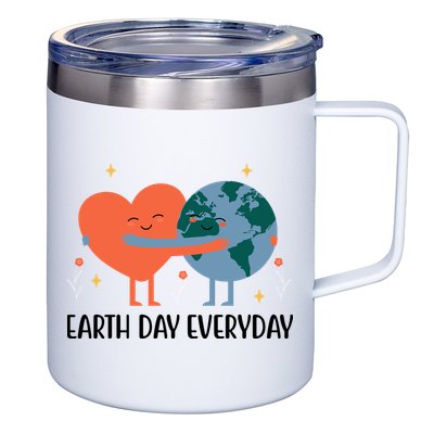 Earth Day Everyday Cute Heart 12oz Stainless Steel Coffee Mug