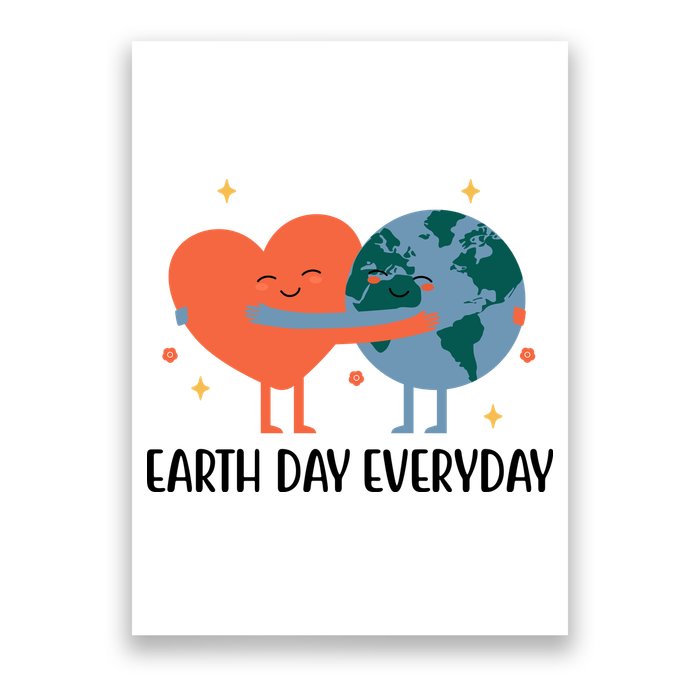 Earth Day Everyday Cute Heart Poster